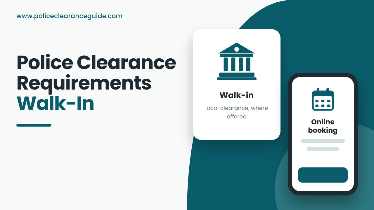 Walk-in counter on one side and an online booking on a phone on the other